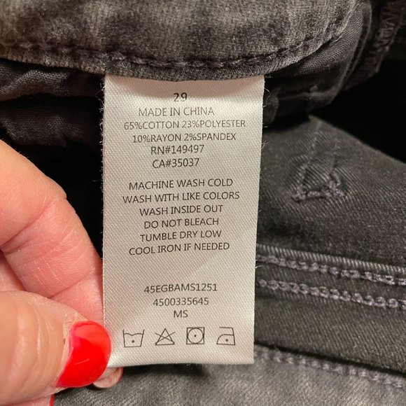 Sam Edelman "The Kitten" Gray Mason Mid Rise Angled Hem Skinny Jeans - Picture 5 of 10